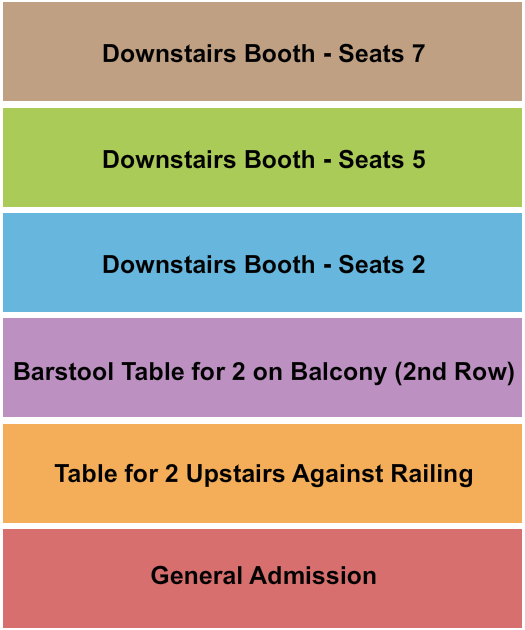 Seating chart for Whisky a Go Go